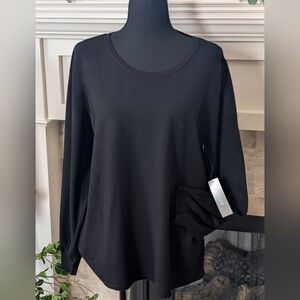 Chico's 2 Lightweight Black Classic Sweater